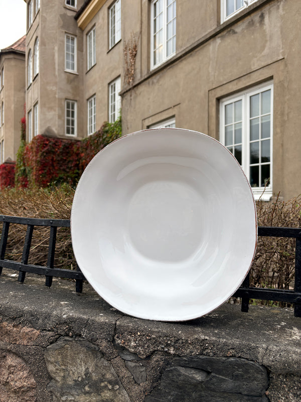 Serveringsbolle stor, Hvit