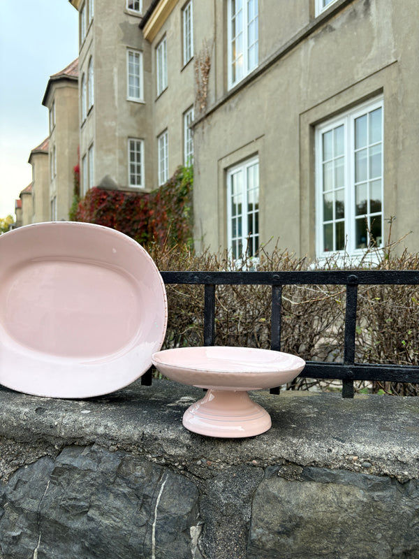 Serveringsfat på stett, rosa