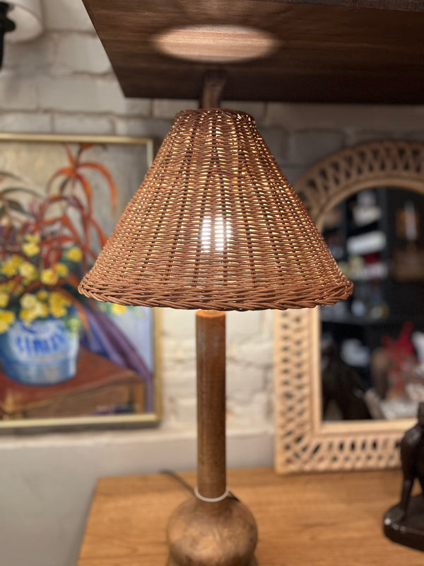 Rattan lampshade