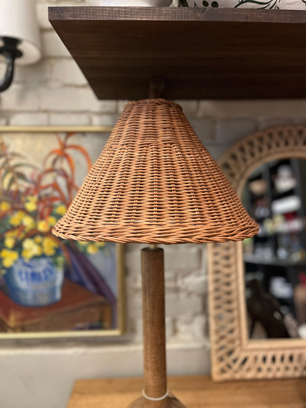 Rattan lampshade