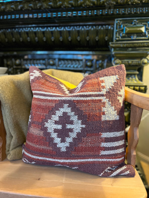Kilim pute rød/brun