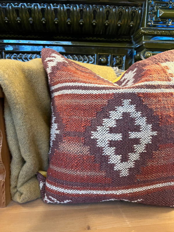 Kilim pute rød/brun