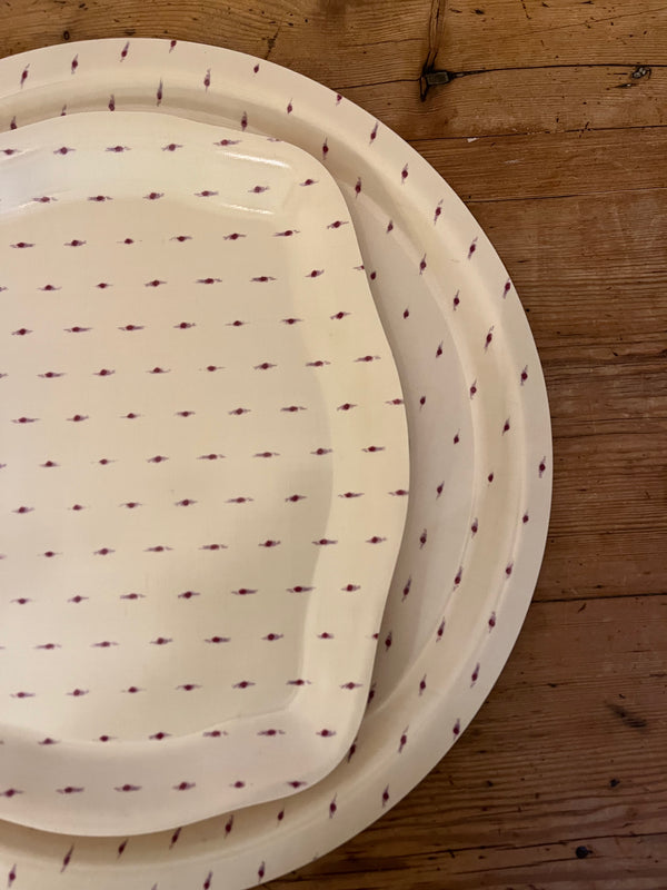 Helene Blanche serveringsbrett, Drop rose Ø49 cm