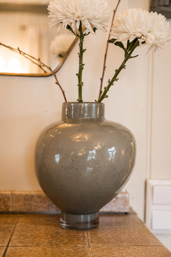 Mila Vase Taupe Smal