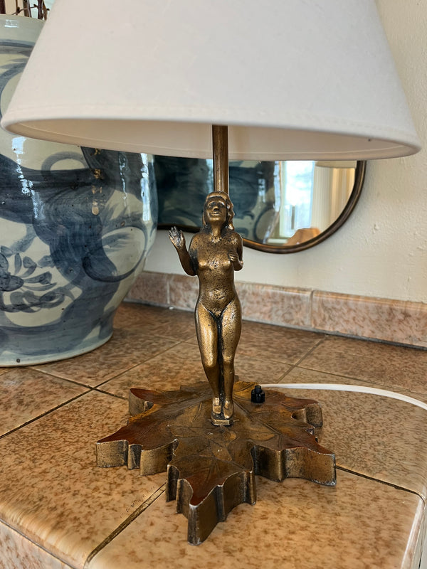 Vintage bordlampe, kvinne