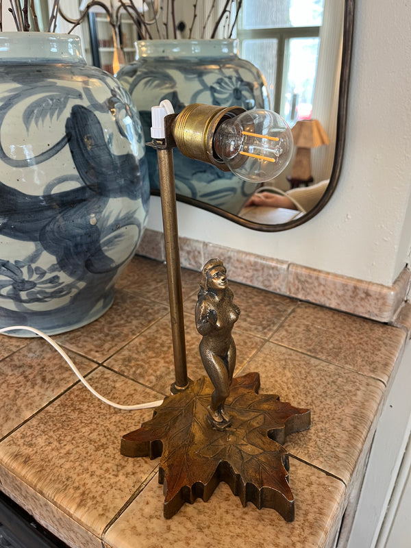 Vintage bordlampe, kvinne