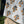 Bedspread flowers blue/white/red