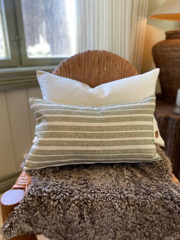 Fermoie, York Stripe grønn, pute 30x50