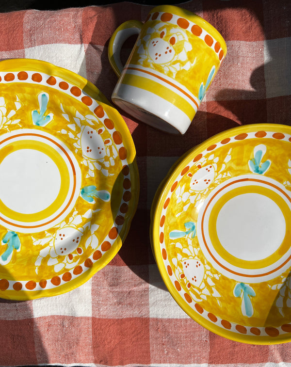 Amalfi tableware Yellow