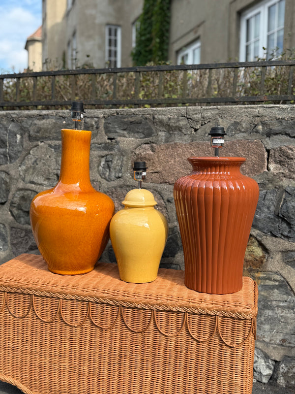 Stockholm Lampefot, Glossy Terracotta