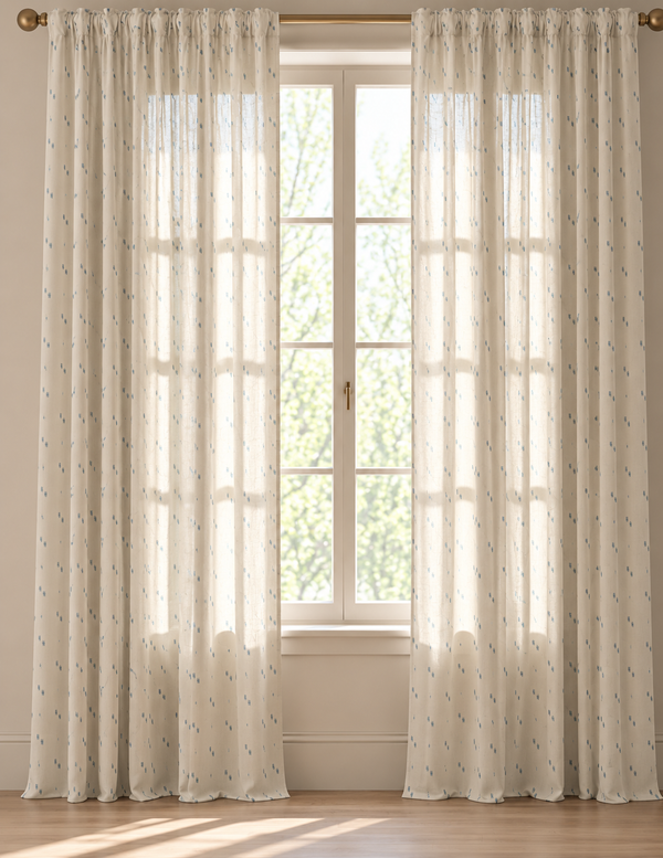 Helene Blanche gardin, Painted thread, Porcelain