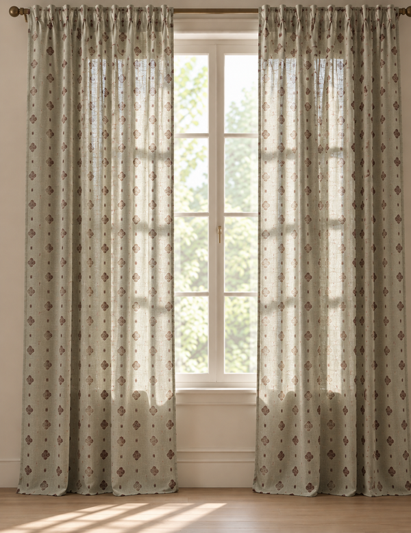 Helene Blanche gardin, Silvia's Cloth, Teal