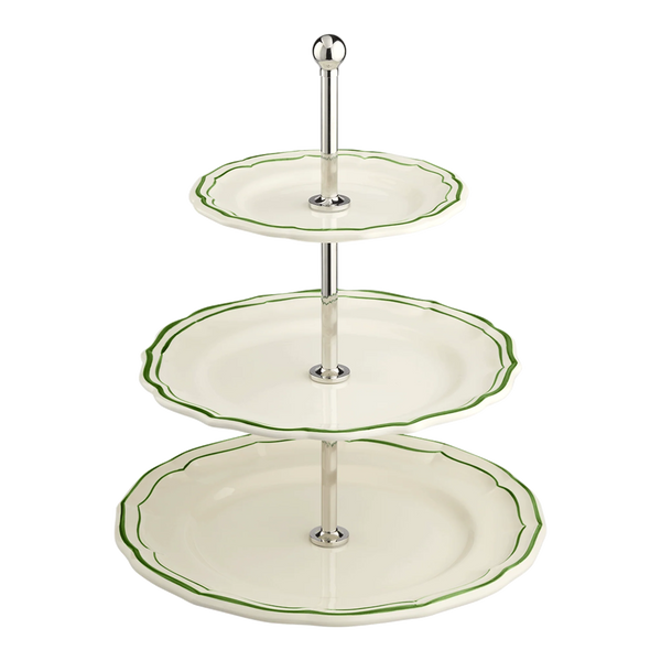 Gien Les filets Vert, Three-tier cake plate
