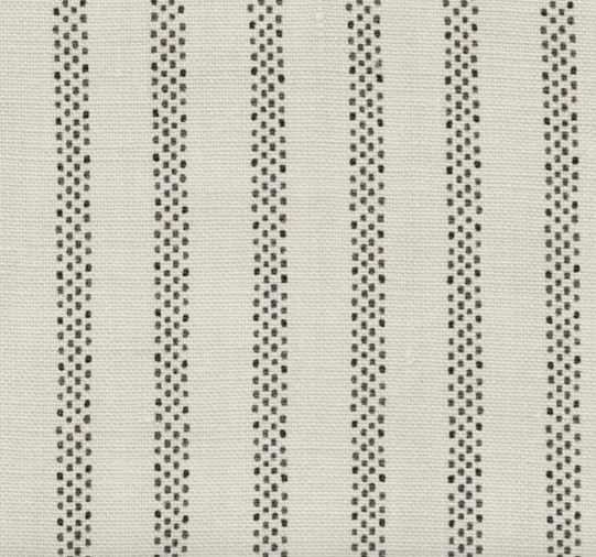 Polka Stripe Fabric, Creme-Noir