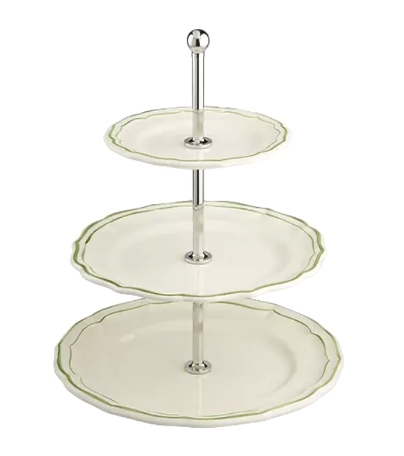 Gien Les filets Vert, Three-tier cake plate