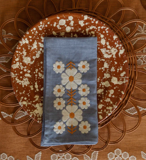 Sharland tulpina serviett blå kornblomst