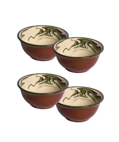 Sharland marbre skål grønn