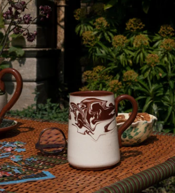 Sharland marble mug brown