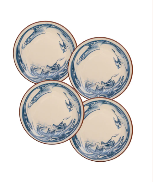Sharland marbre small plate blue