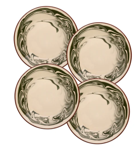Sharland marble small plate green