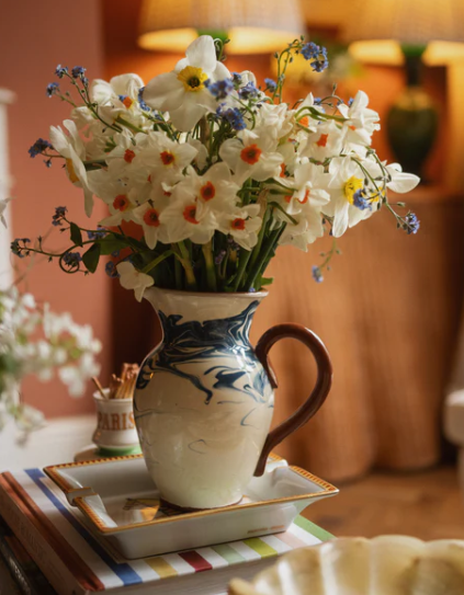 Sharland marble jug blue