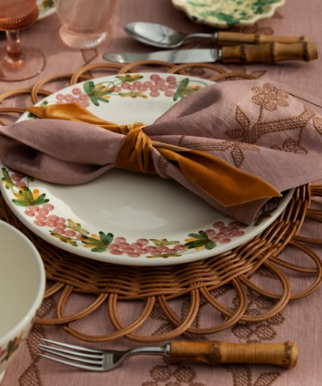 Sharland vine middagstallerken grønn og rosa