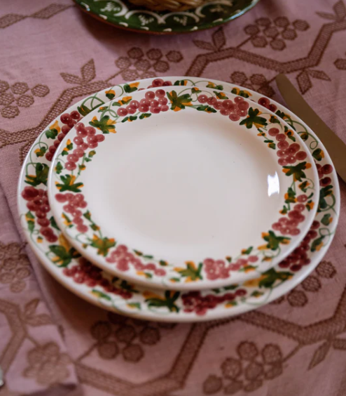 Sharland vine frokosttallerken grønn og rosa