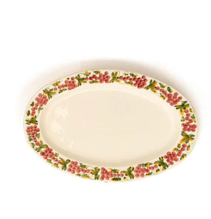 Sharland vine serveringsfat  grønn og rosa