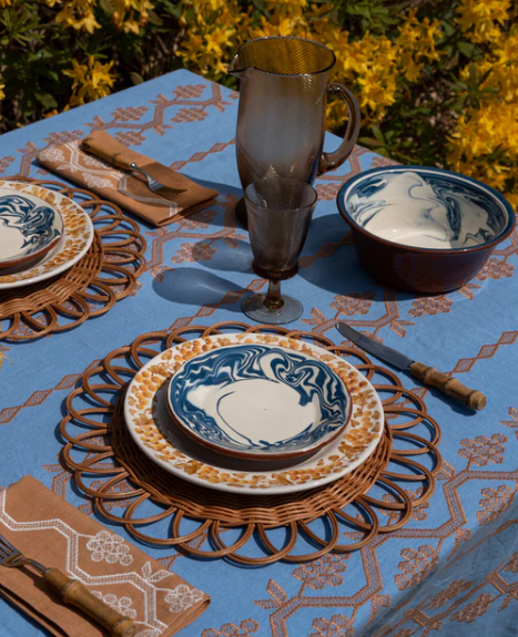 Sharland napa duk blå