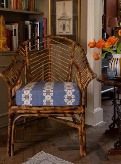 Sharland piolo bambus stol blå