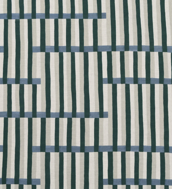 Imogen Heath, Anni Stripe, tekstil, Mallard