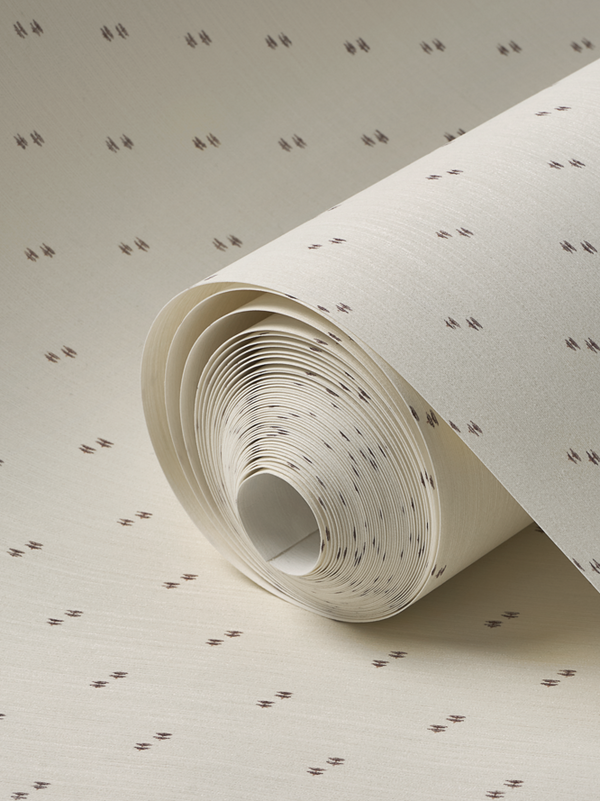 Helene Blanche Tapet, Painted Thread, Burgundy Textile Base