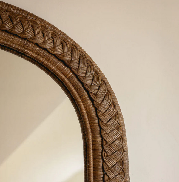 Serena Oval Rattan Mirror