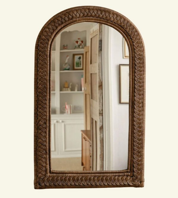 Serena Oval Rattan Mirror