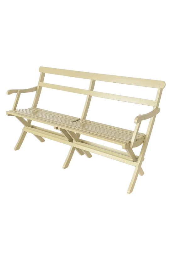 Solbacka bench with armrests