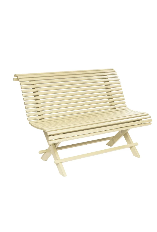 Sundborn hagebenk tradisjonell gul 125 cm