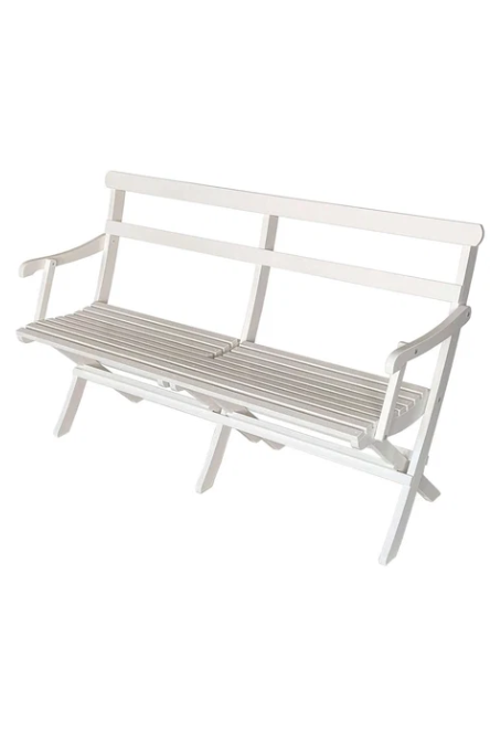 Solbacka bench with armrests