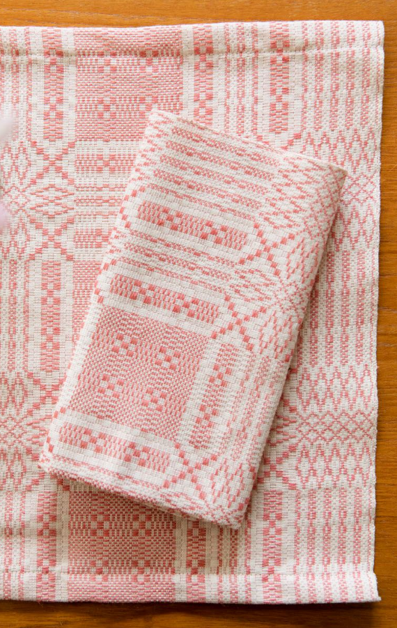 Norrlandskrus serviett, rosa