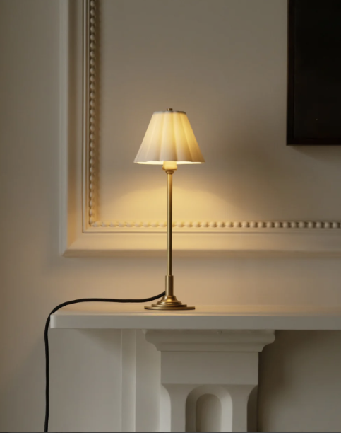 Cotswold Small Table Lamp Fine Porcelain, Antique Brass