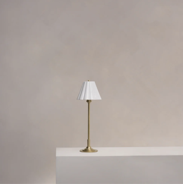 Cotswold Small Table Lamp Fine Porcelain, Antique Brass