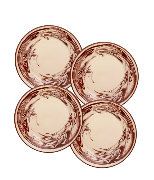 Sharland marble small plate brown