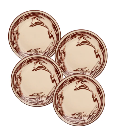 Sharland marble dinner plate brown