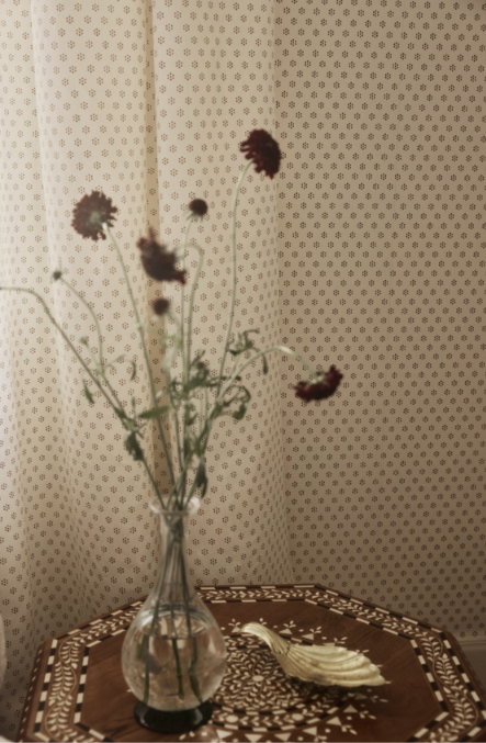 Cathy Nordström Tekstil, Dutch Dot Fabric - Tobacco