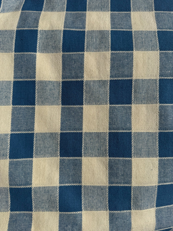 Gingham duk, havblå