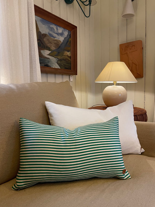 Helene Blanche Stripete Moiré pute, Emerald 30x50