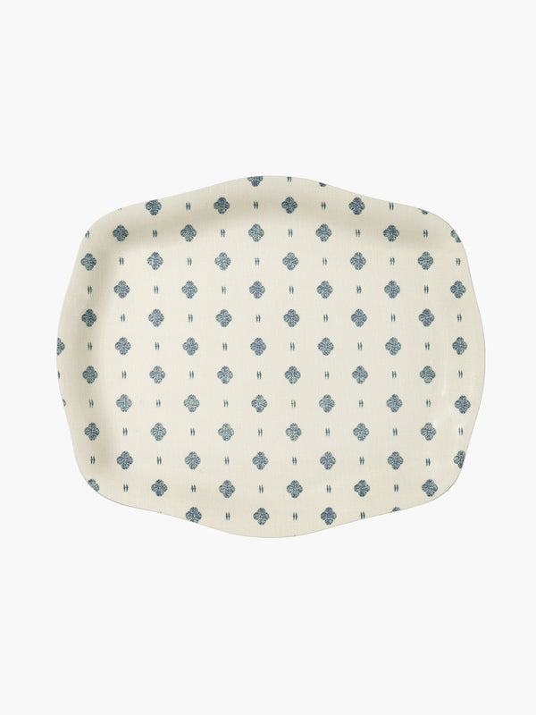 Helene Blanche serveringsbrett, Silvia's Cloth Porcelain Curvy Oval