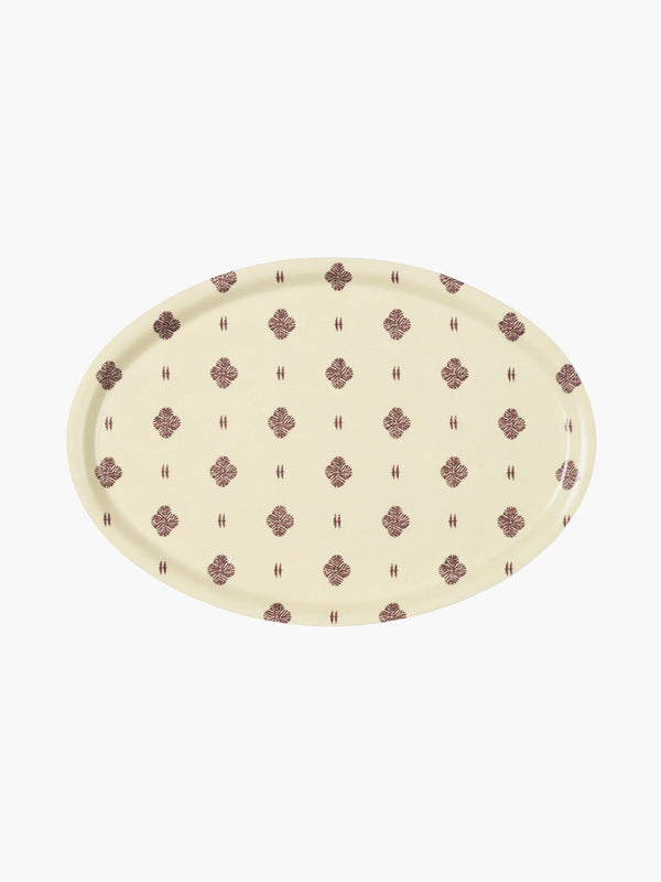 Helene Blanche serveringsbrett, Silvia's Cloth Plum Oval