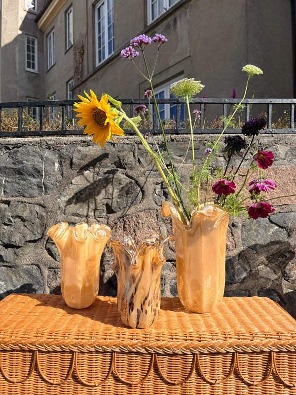 Medium Tulipanvase, Aprikos Brun Flekket
