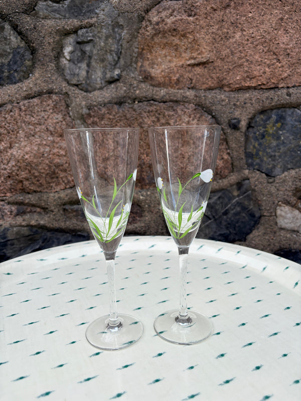 Snøklokke Champagne Glass, Vintage