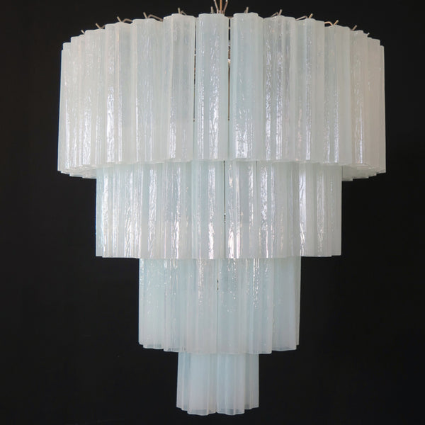 Murano Glass Tiered Chandelier with 78 glasses - opal silk